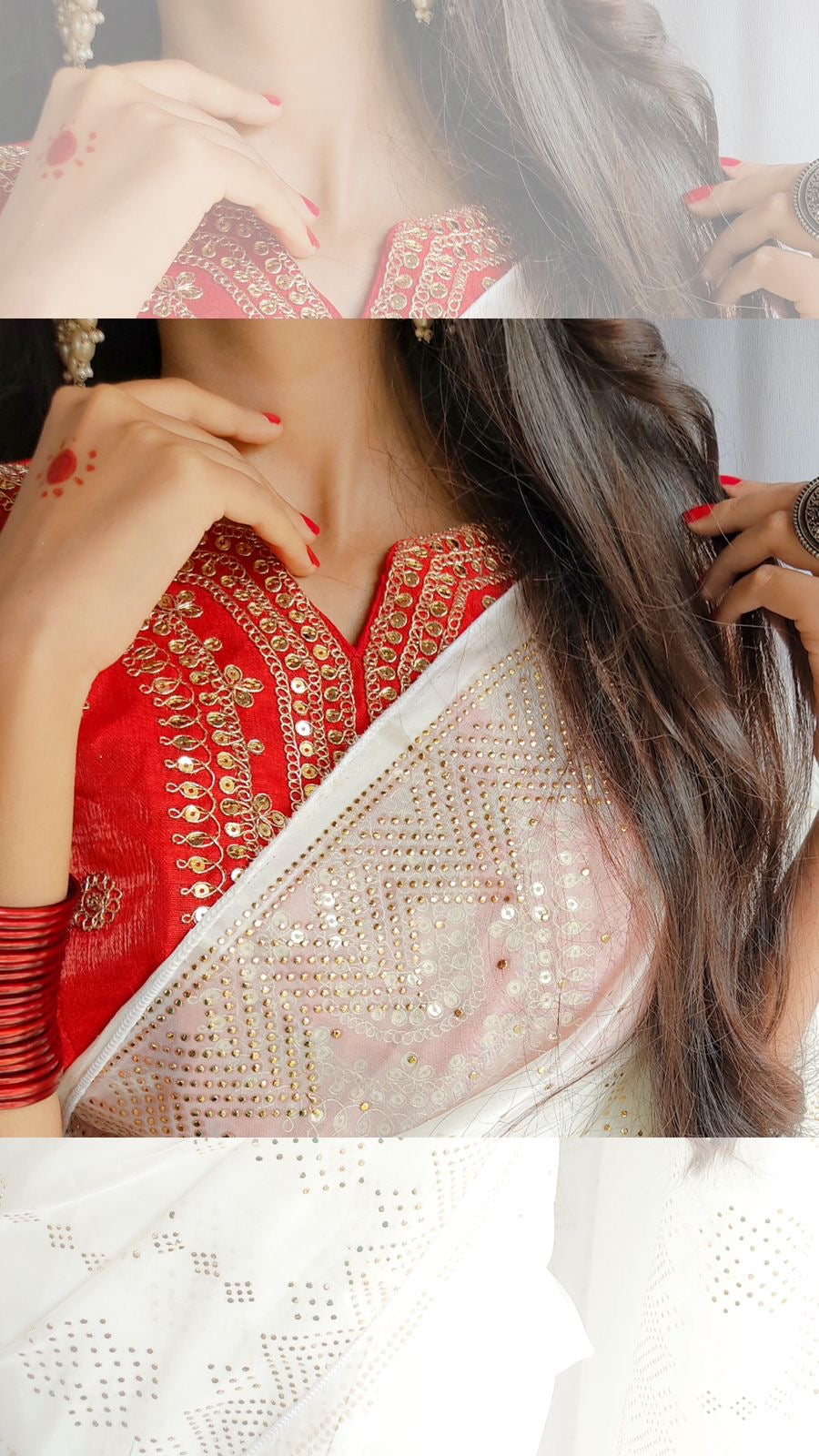 Organza Saree with tassel