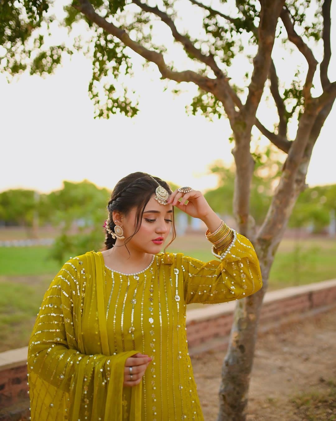 Faux Georgette And Heavy Embroidery Sequence Work Top-Plazo And Dupatta Set Fully Stitched