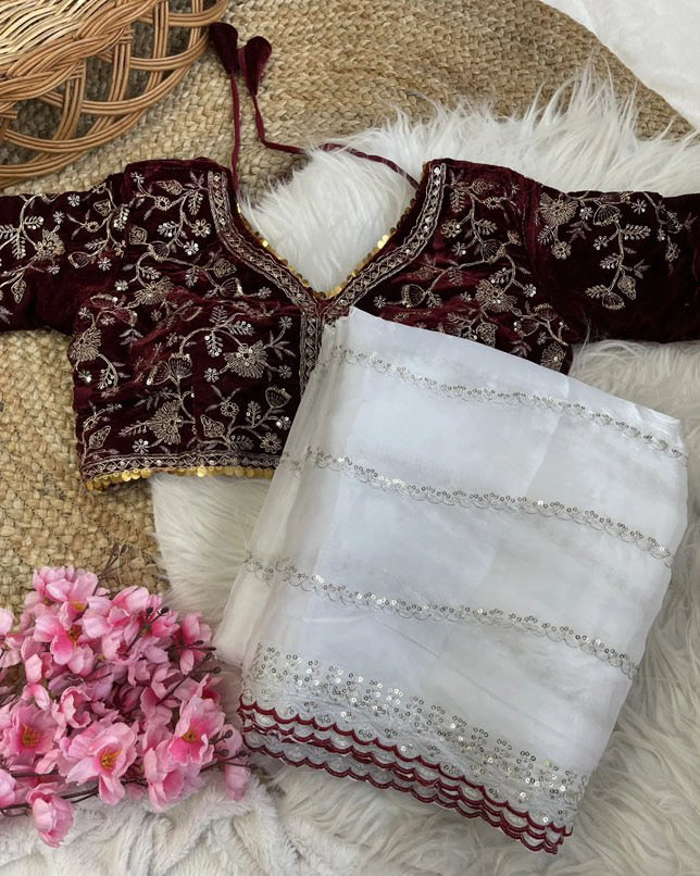 Sari Zimmy Choo en soie