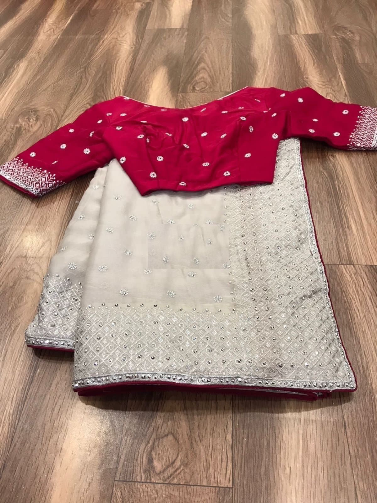 Designer Saree with stitched blouse