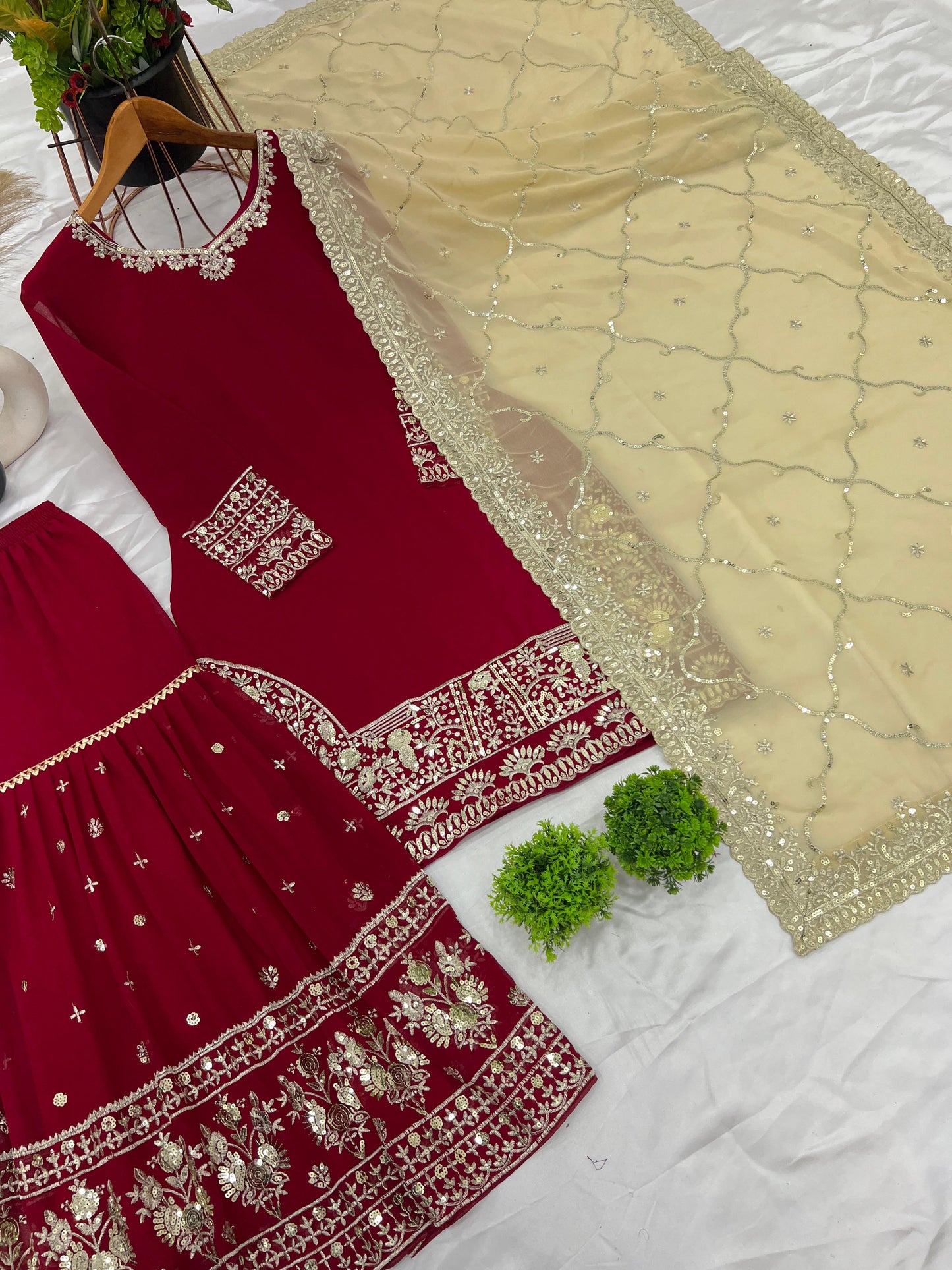 Designer Sharara Suit – Fancy Embroidery with Dupatta