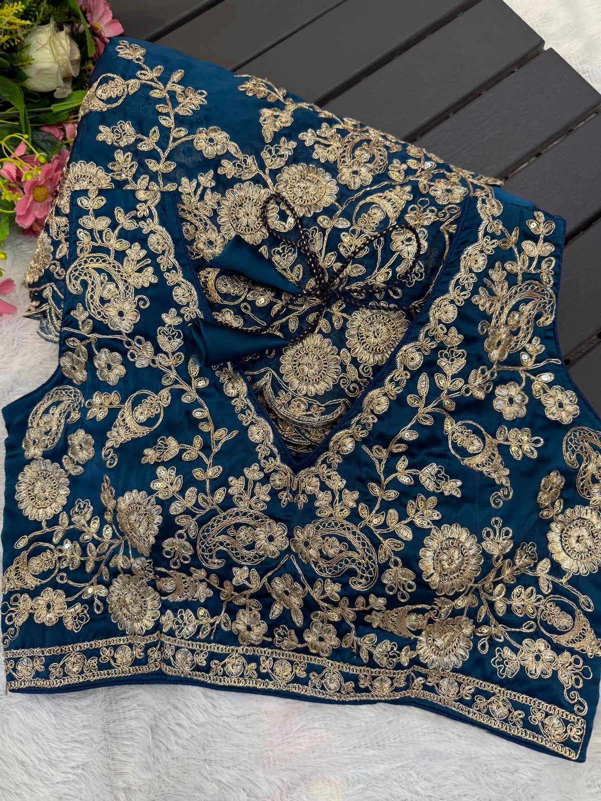 Exquisite Rangoli Silk Saree with Sequins Embroidery – Elegance Redefined
