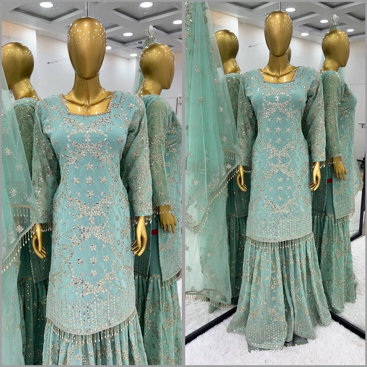 Step into Style : Fully Stitched Sharara Perfection