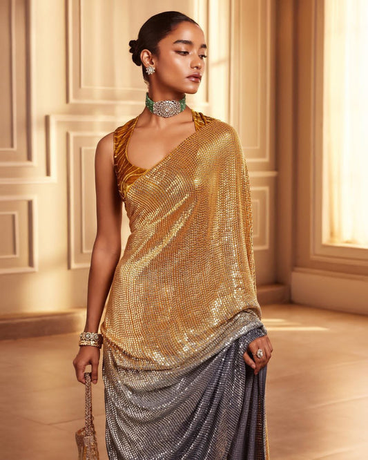 Party wear sequins Saree